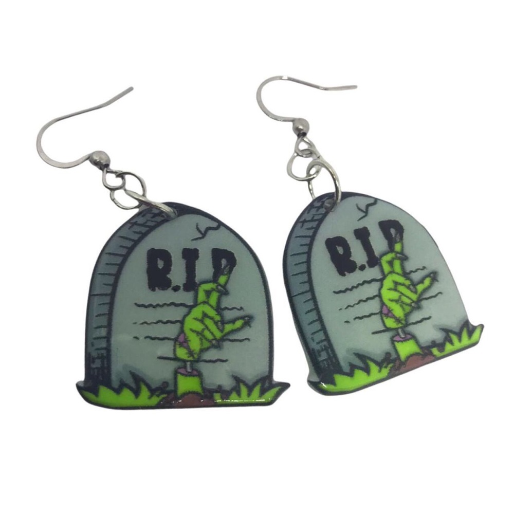 Zombie Grave Rising Earrings goth gothic horror